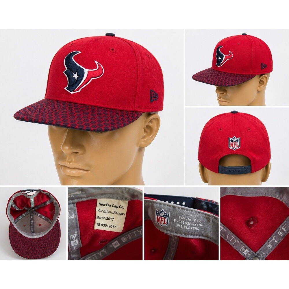 New Era Houston Texans 9FIFTY Navy Adjustable Snapback Hat Cap